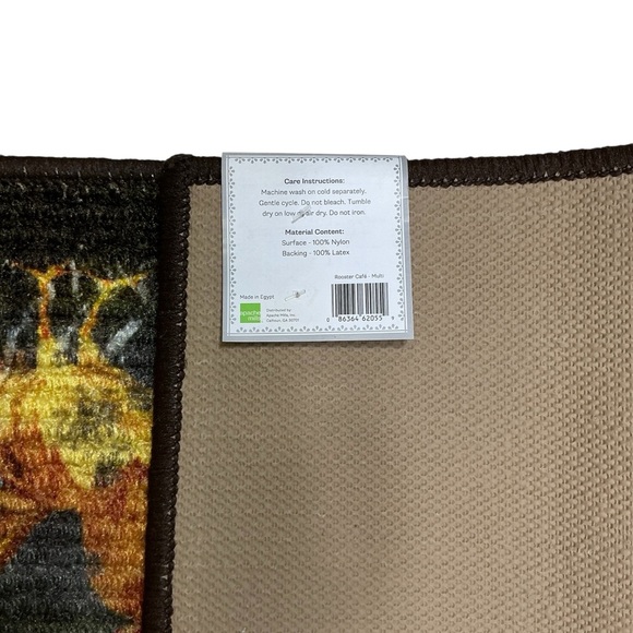 Apache Mills Rooster Café Accent Rug Made in Egypt Rectangle 17 x 30 in - Picture 9 of 16